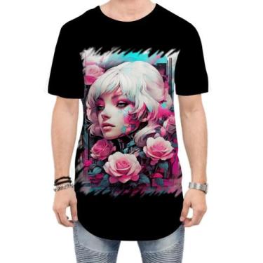 Imagem de Camiseta Longline Mulher de Rosas Paixão 9 - Kasubeck Store, P