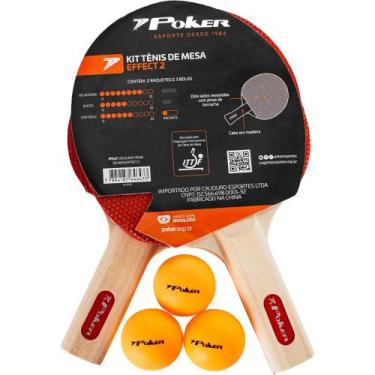 Imagem de Kit Tênis de Mesa Poker Effect II Unissex, Preto, UN
