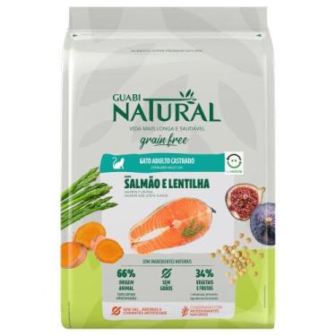Imagem de Ração Seca Guabi Natural Gf Gato Adulto Castrado Salmão E Lentilha 1.5