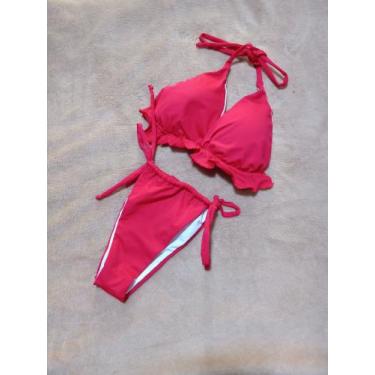 Imagem de Biquíni adulto amarração com bojo - Siri Rosa, Vermelho, M