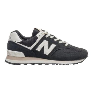 Imagem de Tênis New Balance 574v2 Masculino, 39, Preto, Bege claro