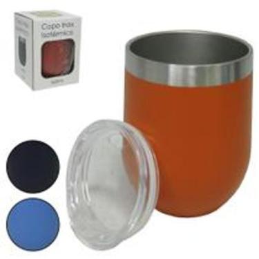 Imagem de Copo termico de inox com parede dupla + tampa de acrilico colors 300ml