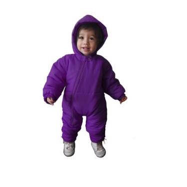 Imagem de Macacão Acolchoado Bebê Capuz Frio Intenso Inverno - BLACK SAND, GG (9