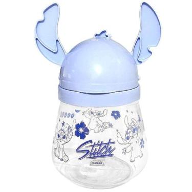 Imagem de Garrafinha Lúdica Lilo Stitch 1.1 Litros Hidratação com Orelhas Retrát