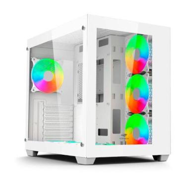 Imagem de Gabinete Gamer C3Tech Gaming Aquarius MT-G910WH, Mid Tower, ATX, Later