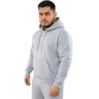 Imagem de Moletom Masculino Fila 1275490 Com Capuz Classic Winter , Cinza, M