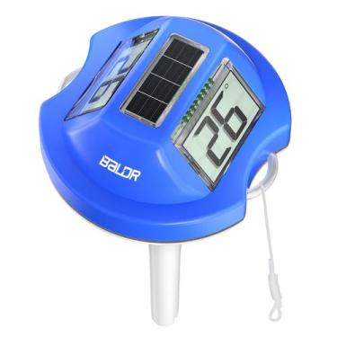 Imagem de Termômetro para piscina Baldr com energia solar, tela dupla, IPX7 à pr