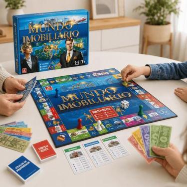 Imagem de Jogo Mundo Imobiliário Cartas Tabuleiro Estratégia e finanças brincade