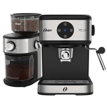 Imagem de Kit Cafeteira Expresso e Moedor Oster OCAF900 2 Xícaras Cinza 220V, 22