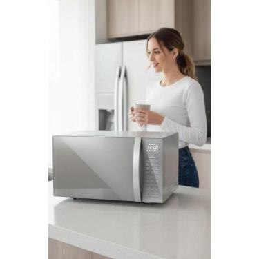 Imagem de Micro-ondas 34L Inox 220V Dupla Refeição Antiaderente - Panasonic, 34L