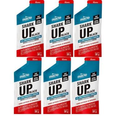 Imagem de Kit 6 Sache Shark-up Morango em Gel Energia e Foco 30g Shark Pro - SHA