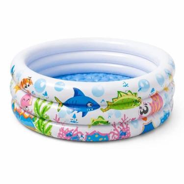 Imagem de Piscina Inflável Infantil Redonda Colorida Piscininha Portátil - Impor