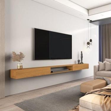 Imagem de Rack Suspenso 218cm para TV até 85 Polegadas 100% MDF com 2 Portas Mar