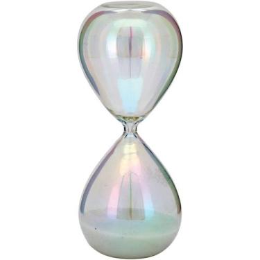 Imagem de Ampulheta Home&Co 19x8x8cm Vidro Furta-Cor Decoração para Casa Sala e 