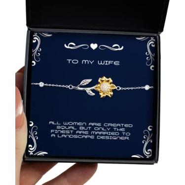 Imagem de SpreadPassion Pulseira de girassol Nice Wife, todas as mulheres são criadas iguais, mas apenas as melhores são, presentes para esposa, presente de marido, joias para esposa