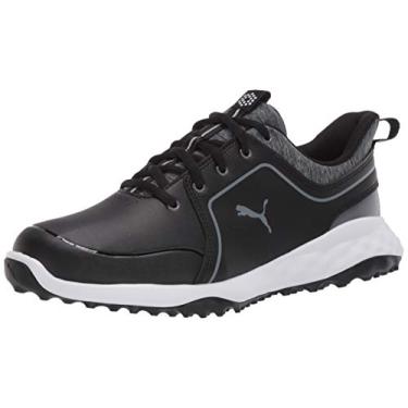 Imagem de PUMA Sapato de golfe unissex infantil Grip Fusion 2.0, Sombra Puma preta silenciosa, 6 Big Kid