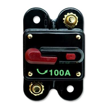 Imagem de Disjuntor Automotivo 100A Proteção Som Bateria Resetável Liga Desliga