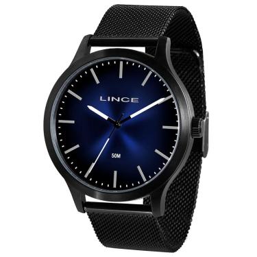 Imagem de Relógio LINCE masculino preto/azul esteira MRN4602L D1PX