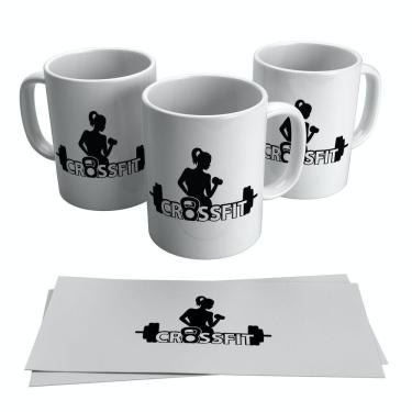 Imagem de Caneca Crossfit Fitness Musculação Mulher 325ml
