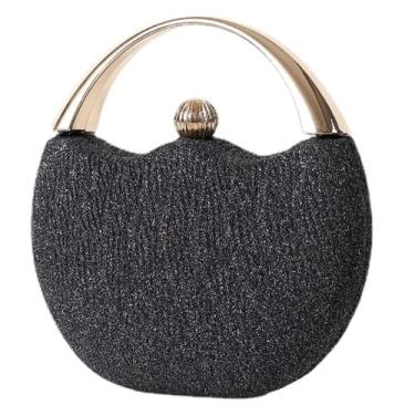 Imagem de Bolsa feminina clutch para noite bolsa feminina de casamento bolsa de ombro para festa, Preto, M