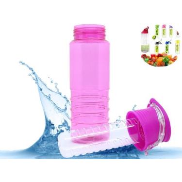 Imagem de Squeeze Infusor 800ml Água Saborizada Detox Garrafa Fitness Academia -