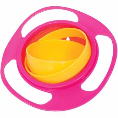 Imagem de Pratinho Tigela - Giro Bowl com Tampa - 130ml - Rosa - Buba