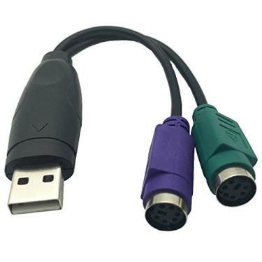 Imagem de DONG Adaptador USB para PS2, Conversor de Cabo USB para PS/2 Macho para Fêmea, Teclado e Mouse