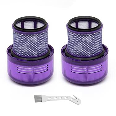 Imagem de Pacote com 2 peças de substituição de filtros de vácuo compatíveis com aspirador Dyson V11 SV16 Outsize, compare com a peça 970422-01