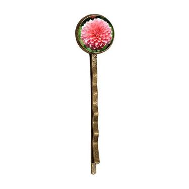 Imagem de Flor de pêssego lindas flores retrô metal cabelo grampo chapéu