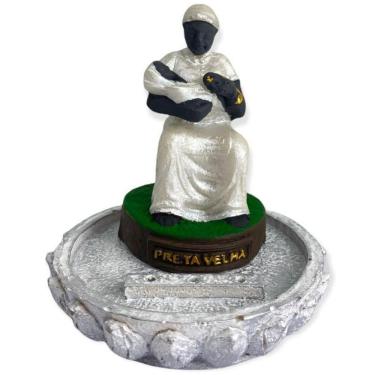 Imagem de Incensário Preta Velha 12Cm 3 Varetas Em Resina