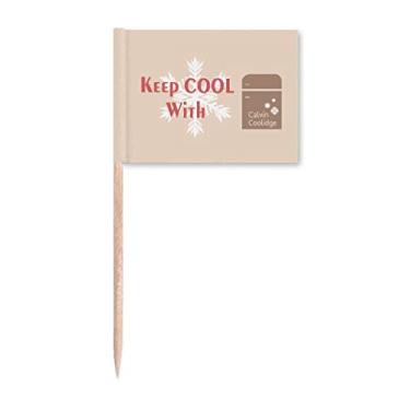 Imagem de Slogan eleitoral Keep Fridge Cool bandeiras de palito de dente marcador para decoração de festa