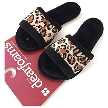 Imagem de Dearfoams Womens Slippers - Leopard (Small, 5-6)