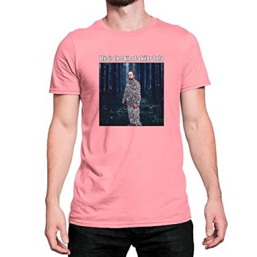 Imagem de Camiseta T-Shirt Meme Zueira Edward Cullen Cor:Rosa;Tamanho:G