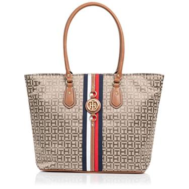 Imagem de Tommy Hilfiger Bolsa feminina Jaden Plus, Chocolate bronzeado/Dk, One Size, Bolsa Jaden Plus