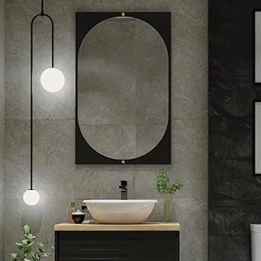 Imagem de Espelheira Amsterdã 96x60cm Darabas Agardi Preto