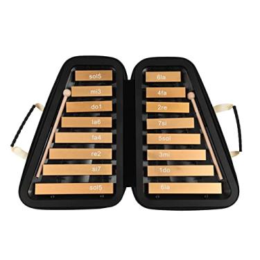 Imagem de Chusui 16 teclas glockenspiel placa de alumínio de 16 notas xilofone instrumento de percussão musical educacional precoce com estojo malhos para crianças crianças desenvolvimento do senso musical