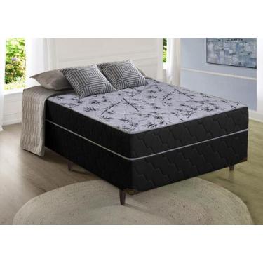 Imagem de Cama Box Suiça Casal Molas Ensacadas 138X188x60 Preto - Sofá Casa