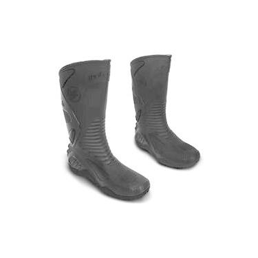 bota motociclista motosafe para motoboy em pvc impermeável preta