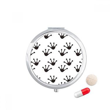 Imagem de Sapo Footprints Animal Outline Protect Animal Pill Case Pocket Medicine Storage Box Dispenser Recipiente