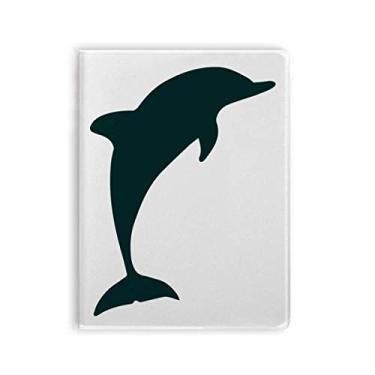 Imagem de Diário de capa macia para caderno de golfinhos Blue Ocean