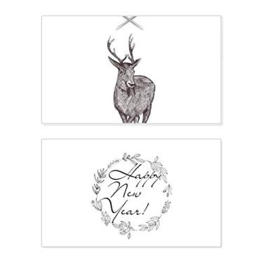 Imagem de Espada de alce coroa animal estilo barroco ano novo festival cartão felicitações mensagem presente