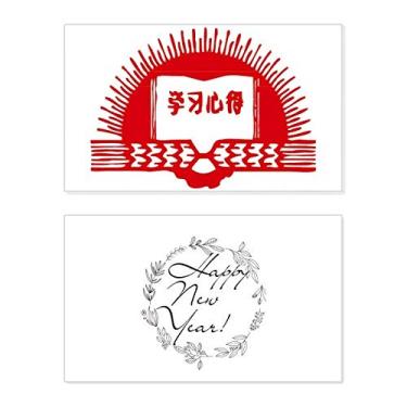 Imagem de Livro Sun Red Revolution Patriotismo Ano Novo Cartão de felicitações Bless Mensagem presente