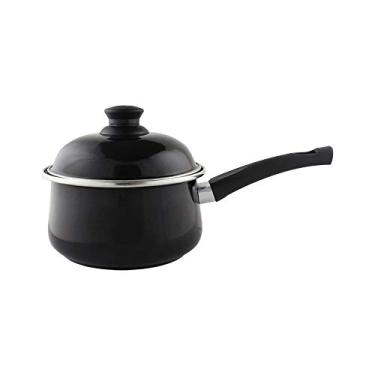 Imagem de Panela Bojuda 16 Esmaltada Preta - 1250 ml - Ewel