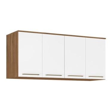 Imagem de Armário Ponte Modulada Casal Módulo 7119 04 Portas Irlanda Amendola Branco Demóbile 