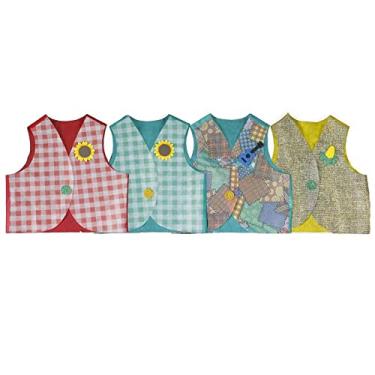 Imagem de Roupa Festa Junina Infantil Colete Xadrez Com Botão (Vermelho)