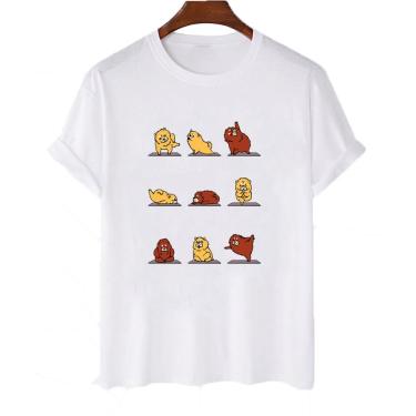 Imagem de Camiseta feminina algodao Chow Chow Yoga Cachorro