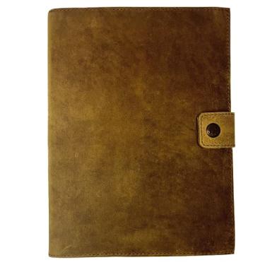 Imagem de Diário de couro recarregável | Capa para notebook A5 com forro premium | 15 x 23 cm | 200 páginas pautadas | Compartimento para cartão | Diários encadernados de couro para homens e mulheres, o melhor diário de viagem para presente, agenda legal