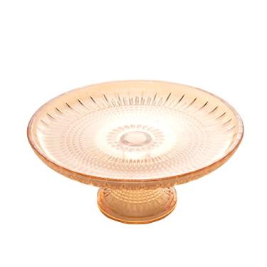 Imagem de PRATO CRISTAL C/PÉ QUEEN 20x9cm ÂMBAR