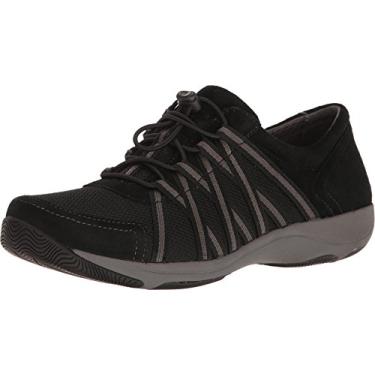 Imagem de Dansko Sapatos femininos Honor Comfort – tênis, suporte de arco, caminhada, Preto/preto, 6.5-7