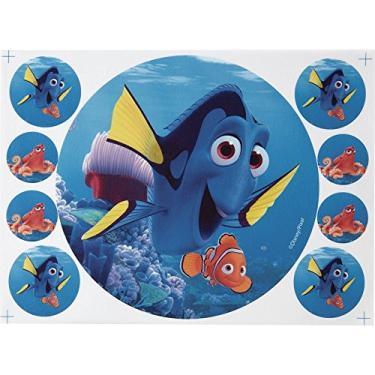Imagem de Wilton Disney Pixar Folhas de açúcar Procurando Dory Peel & Place, multicoloridas